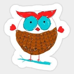 Cute Owl Sticker